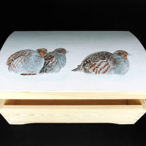 Wooden Box Partridges