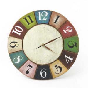 Rustic Colorful Clock